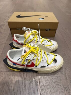 Authentic NIKE White Off-White Edition Blazer Low '77 Sneakers Size US 5.5 Women